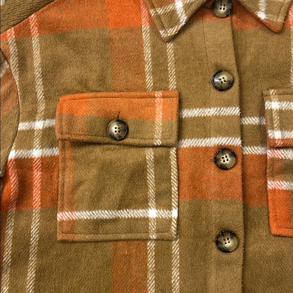 HYFVE Plaid Button Front Long Sleeve Shacket Jacket Women’s Size Small - Picture 7 of 10